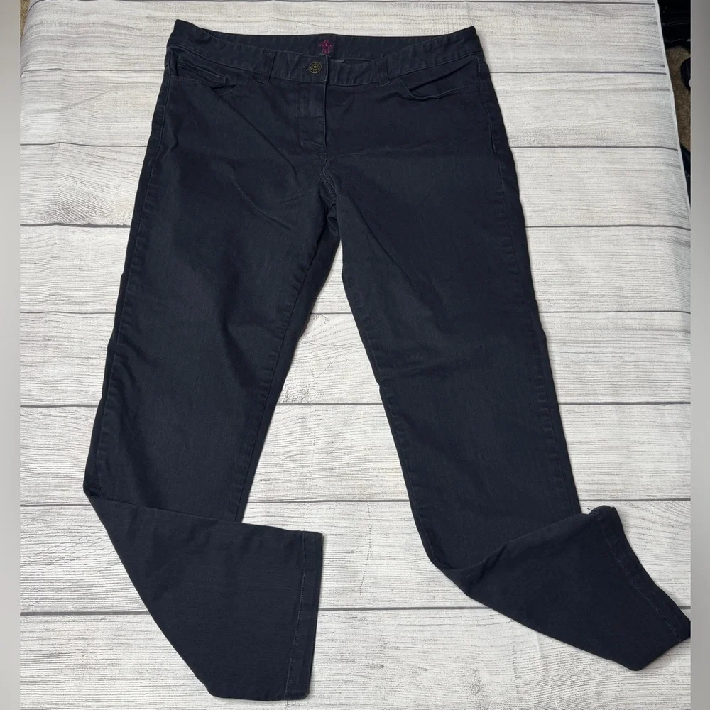 Brooks‎ Brothers Women’s Janie Fit Mid-Rise Straight Ankle Black Jeans Size 8
